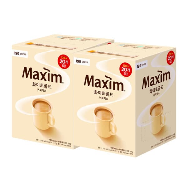 이티마트 맥심 화이트골드 커피믹스 190T×2