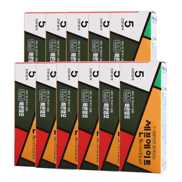 COSMATE 세븐에이트 새치 염색약 10+1세트 5호 진한밤색