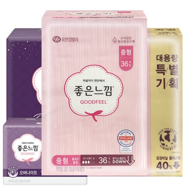 라파엘천사 좋은느낌 생리대 중형 36매