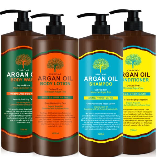 스킨나래 샤샤 아르간 오일 약산성 바디로션 바디워시 샴푸 린스 1500ml