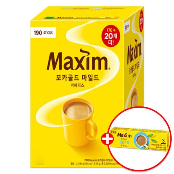 큐마트솔루션 모카골드 커피믹스 190T+제로슈거 3T - 최저가 28,430원
