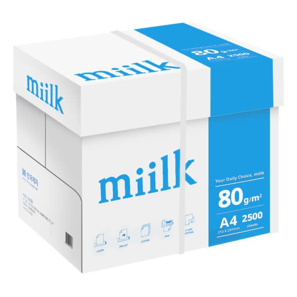 엑소 밀크 A4 복사용지 80g 2500매 1BOX