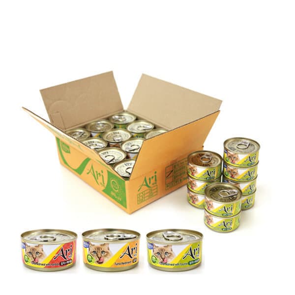 국민펫샵 아리캔 3종 80g x 24개