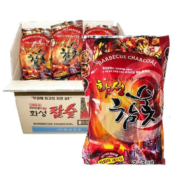 SNW-형제쇼핑 화성참숯 14kg (2~3인용 20개) 바베큐그릴 참숯