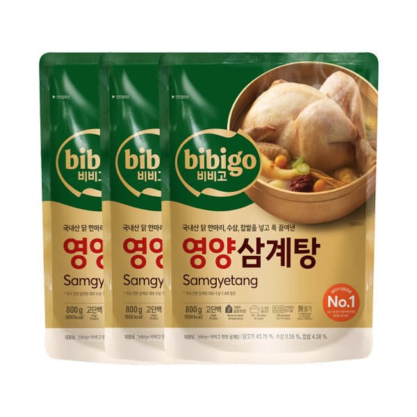 CJ제일제당-스타배송 비비고 영양삼계탕 800g 3개