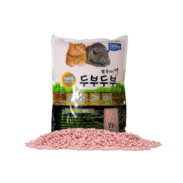 국민펫샵 두부두부 복숭아 7l x 6개 고양이모래
