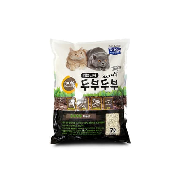 국민펫샵 두부두부 가는입자 오리지날 7L x 6개 고양이모래 - 최저가 22,500원