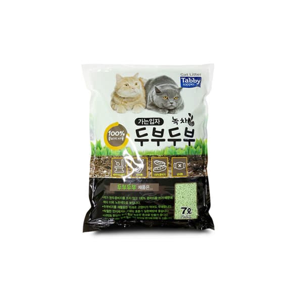 국민펫샵 두부두부 가는입자 녹차 7L x 6개 고양이모래