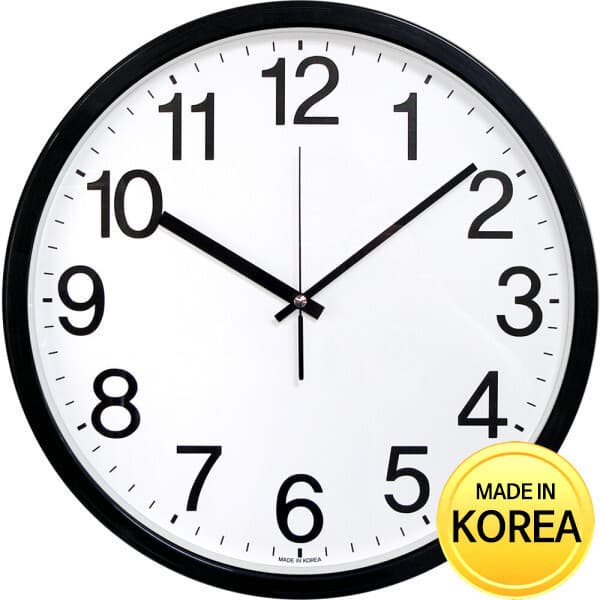 제일쇼핑 심플넘버36cm무소음벽시계 블랙 대형