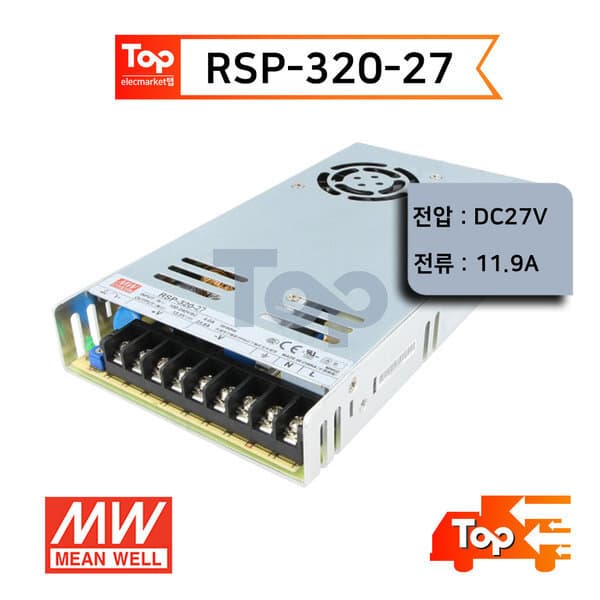 elecmarket 민웰 RSP-320-27 27V 11.9A 파워서플라이 SMPS - 최저가 78,000원