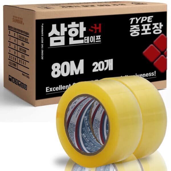 삼한테이프 삼한 박스테이프 투명 80m 20개