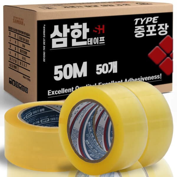 삼한테이프 삼한 박스테이프 투명 50m 50개 - 최저가 28,200원