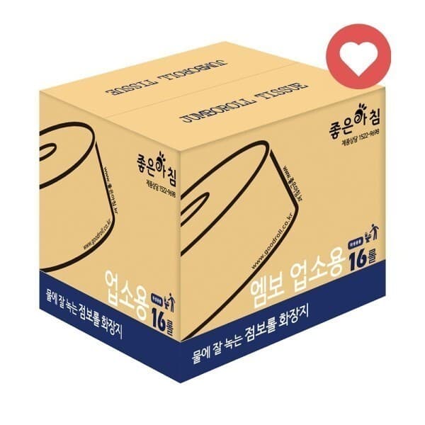 점보롤좋은아침 좋은아침 점보롤 화장지 엠보싱 16롤 - 최저가 25,800원