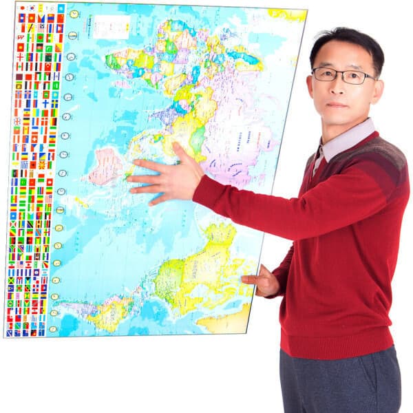 와이드맵 세계지도 퍼즐 국가 모양 학습 169pcs