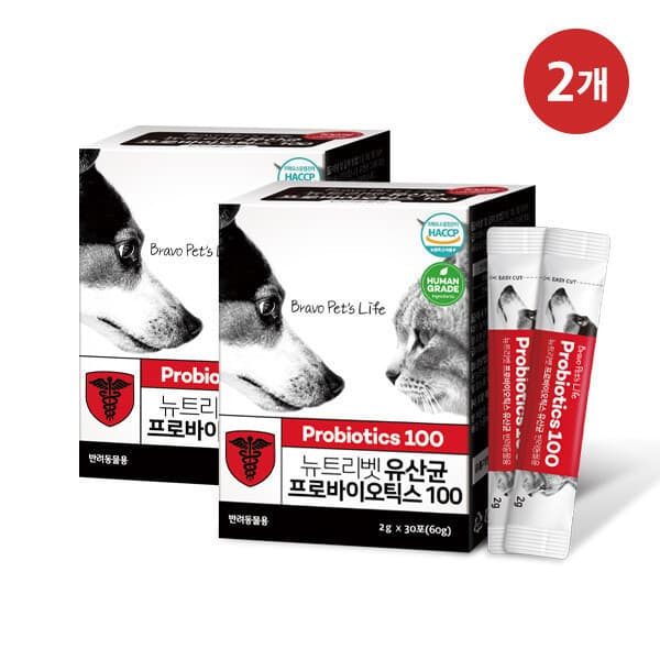 (주)펫타민 뉴트리벳 프로바이오틱스 100억 2Box