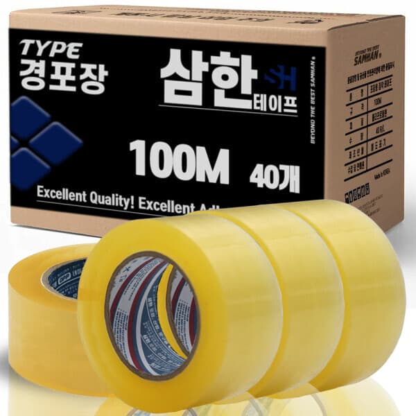 삼한테이프 삼한 박스테이프 투명 100m 40개
