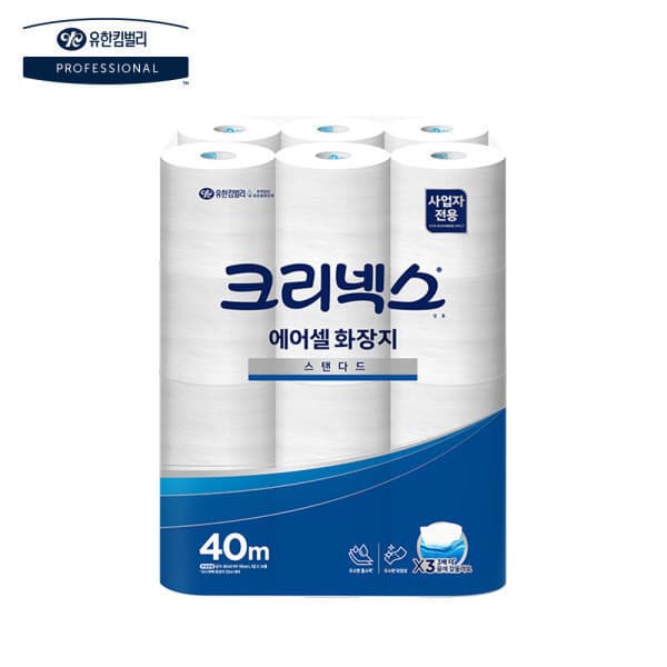경인킴벌리샵 크리넥스 에어셀 40m 24롤 화장지