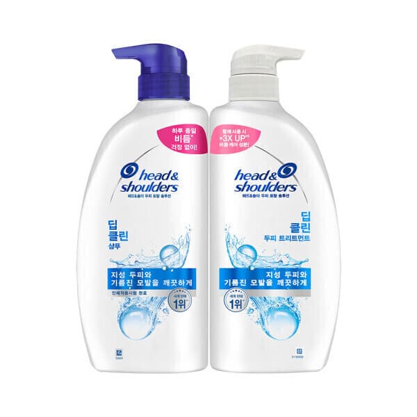 피앤지샵 헤드앤숄더 딥클린 샴푸 850ml 트리트먼트 850ml