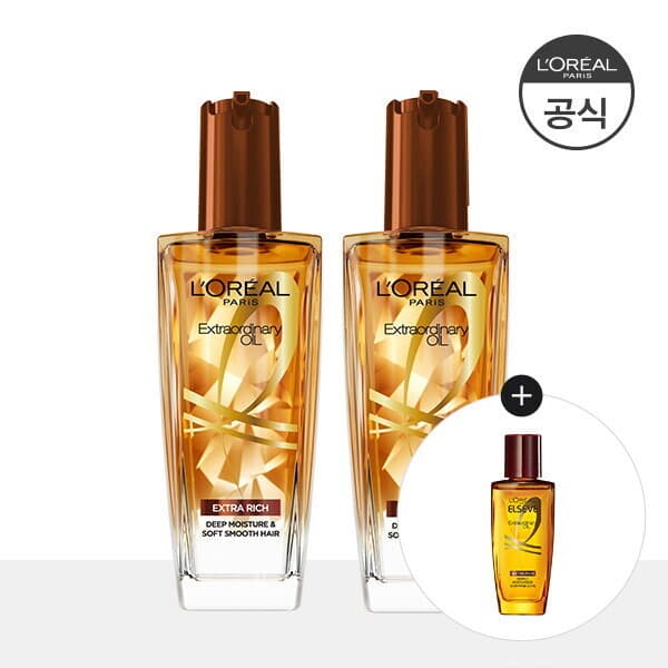 롯데아이몰 로레알파리 엑스트라오디네리 오일 100ml 2개 + 미니 오일 30ml - 최저가 32,900원