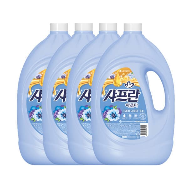 LG생활건강-스타배송 기분좋은향기 샤프란섬유유연제 프레쉬아로마 3.1L 4개