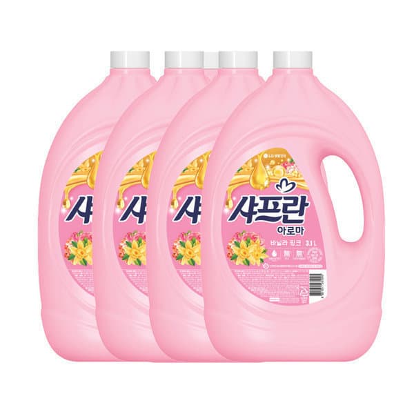 LG생활건강-스타배송 기분좋은향기 샤프란 섬유유연제 바닐라 핑크 3.1L 4개 - 최저가 21,280원