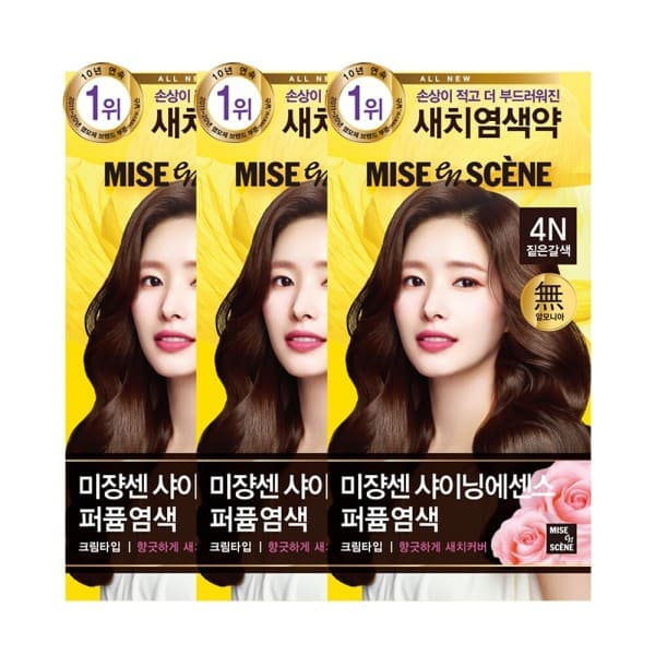 아모레퍼시픽바디헤어 미쟝센 샤이닝에센스 4N짙은갈색 100g 3개 - 최저가 23,100원