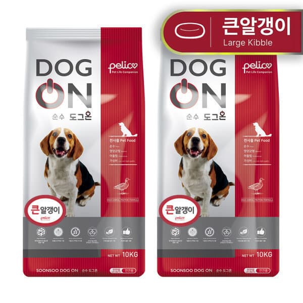 펠리코 도그온 10kg X 2개 진돗개 대형견 사료