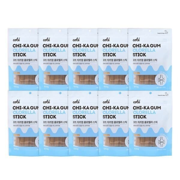 브랜드시터 꼬뜨 강아지 치카껌 클로렐라스틱 관절 슬개골 100g x 10개 - 최저가 45,760원