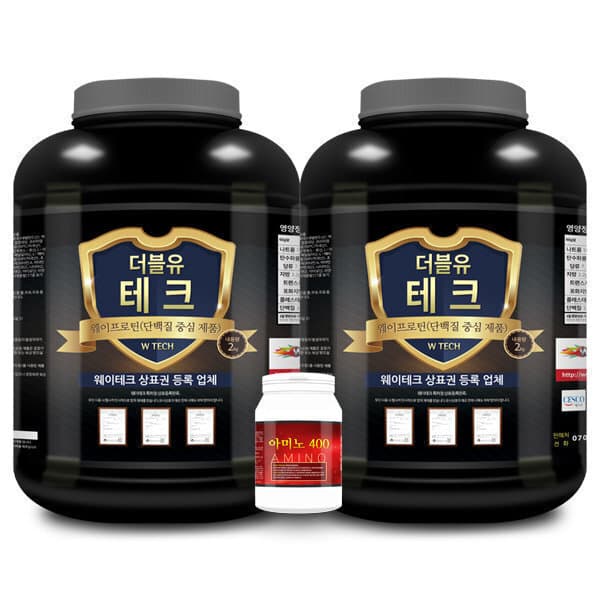 웨이테크 웨이프로틴 단백질보충제 2kg 2통 + 아미노 / 더블유테크 - 최저가 71,400원