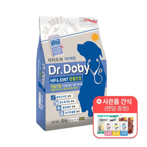 인터펫코리아공식몰 닥터도비 관절건강 5kg 건식강아지사료