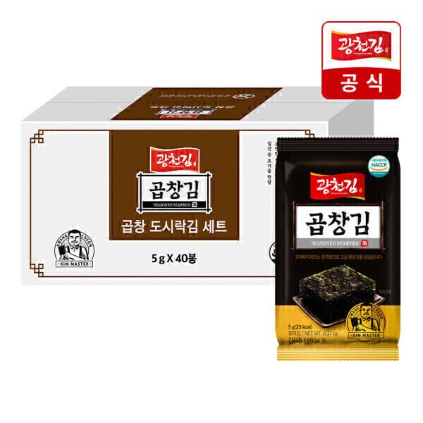 광천김공식판매처 광천김 곱창도시락김 5g x 40봉