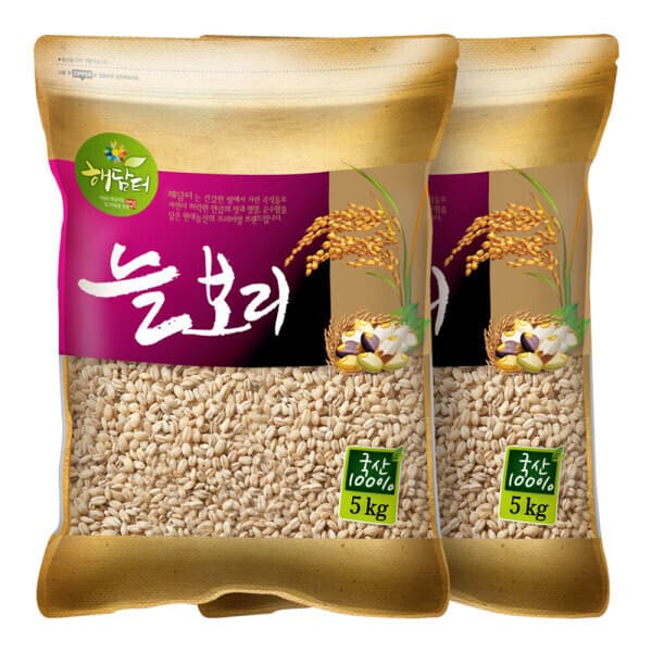 [현대농산] 국산 늘보리 10kg (5kgx2봉) 겉보리 꽁보리