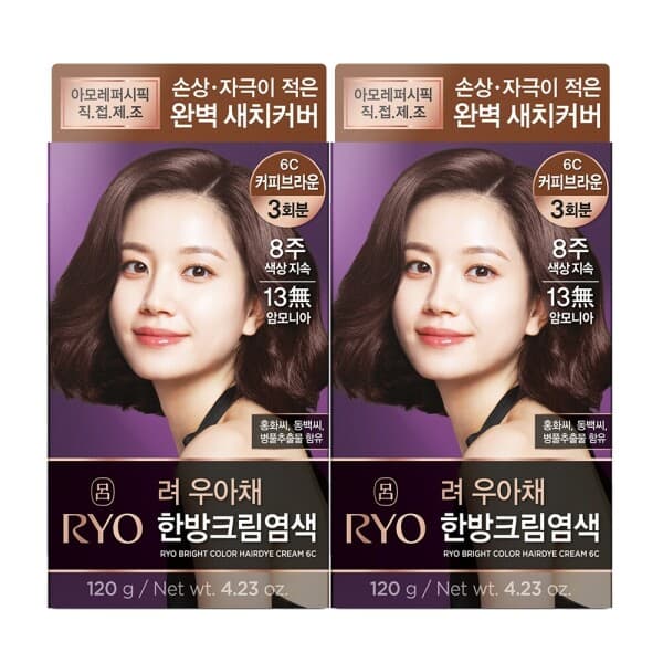 아모레퍼시픽바디헤어 려 우아채 영양새치염색 커피브라운 6C 2개 - 최저가 18,200원