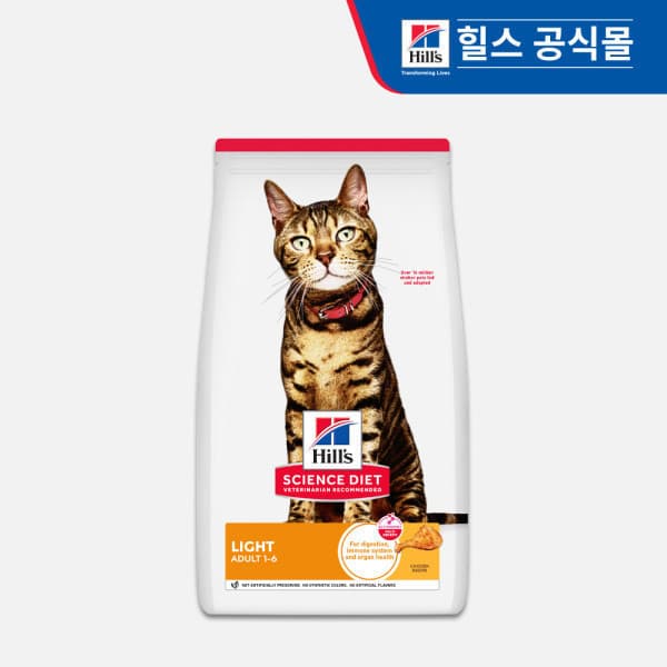 힐스코리아공식대리점 힐스 고양이 어덜트 라이트 1~6세 2kg