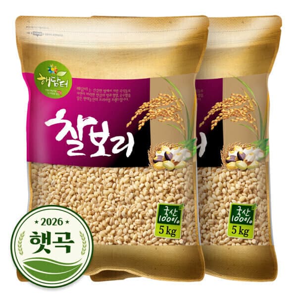 [현대농산] 국산 찰보리 10kg (5kgX2봉) / 2026년 햇곡