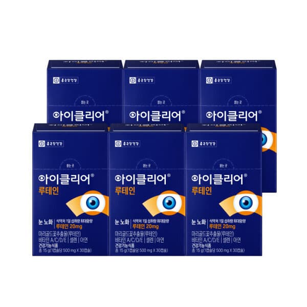 종근당건강스타배송 종근당건강 아이클리어 루테인 6박스 (총 6개월분)
