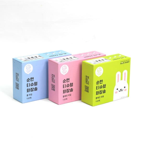 화이트래빗 화이트래빗 티슈형 펼쳐쓰는 화장솜 100%순면 대용량 - 최저가 18,500원