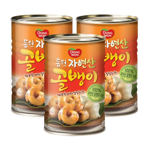 동원에프앤비스타배송 자연산 골뱅이 400g 3캔