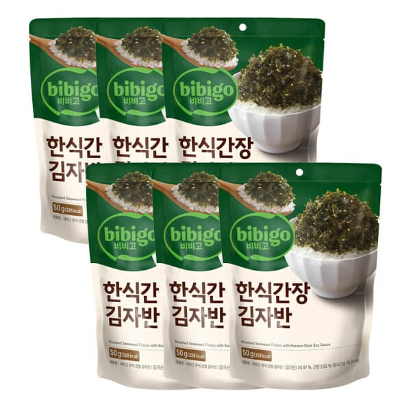 CJ제일제당-스타배송 비비고 한식간장 김자반 50g 6개