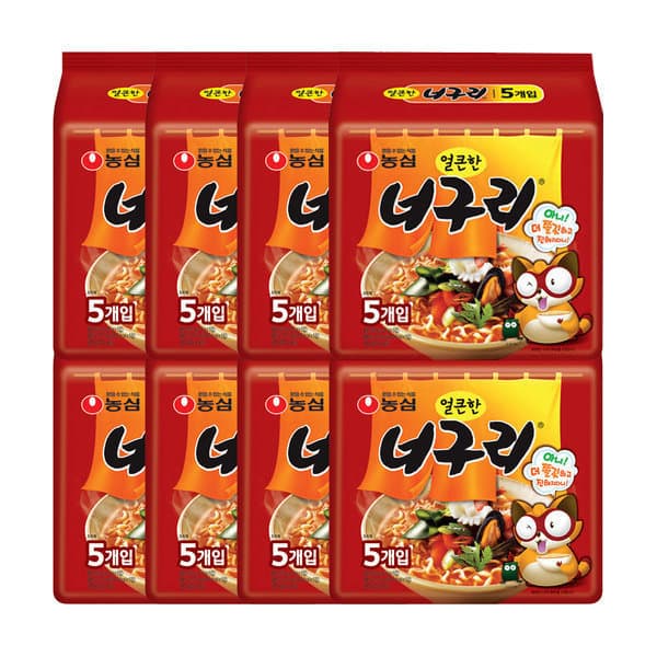 농심-스타배송 얼큰한너구리 멀티5개입 8개 (총40개)