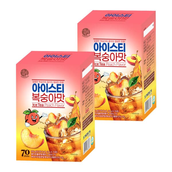 티타임고려식품개발 송원 아이스티 복숭아맛 70스틱 x2 (140스틱)