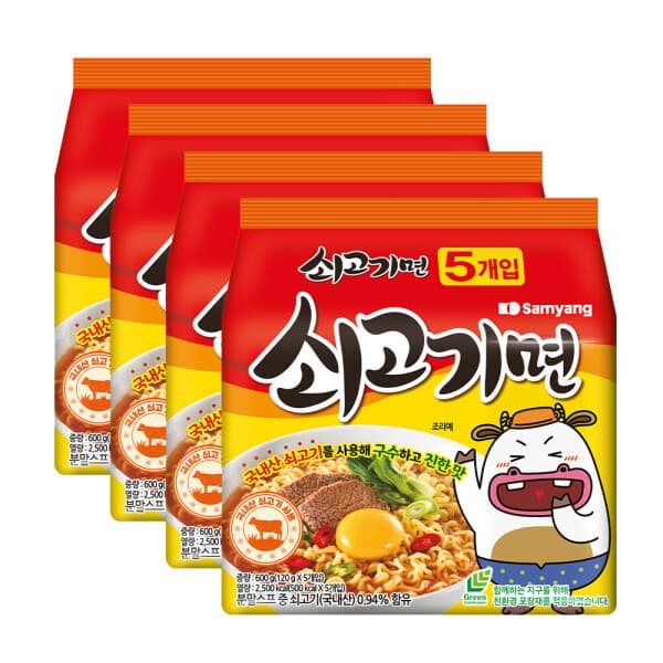 삼양식품스타배송 삼양 쇠고기면 20입 (5입 x 4개)