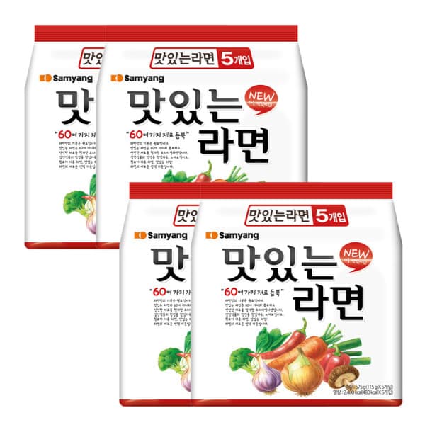 삼양식품스타배송 삼양 맛있는라면 20입 (5입 x 4개) - 최저가 21,900원