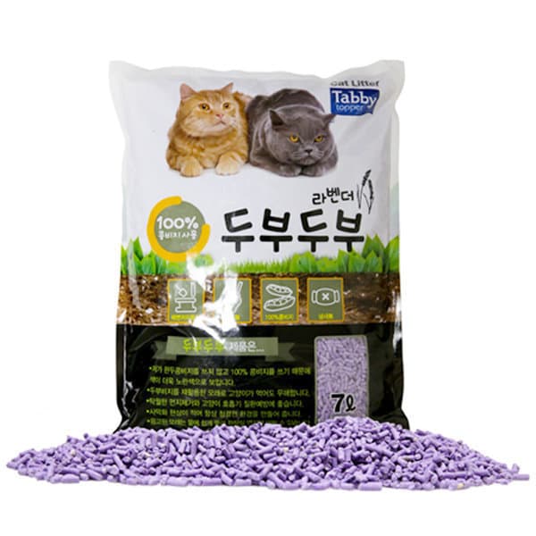 멍멍스타 두부두부 라벤더 7L x 6개 두부모래