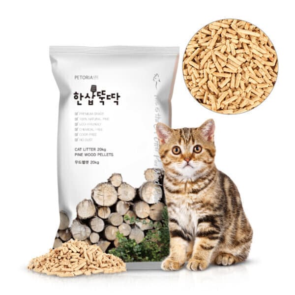 펫토리아 한삽뚝딱 고양이모래 우드펠렛 20kg 흡수형 베딩 - 최저가 24,900원