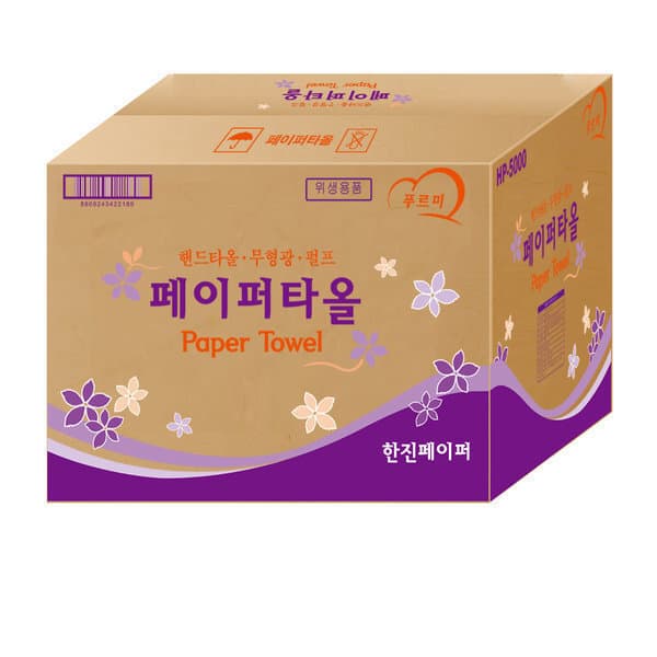 한진페이퍼 무형광 2겹 5000매 핸드타올 푸르미03