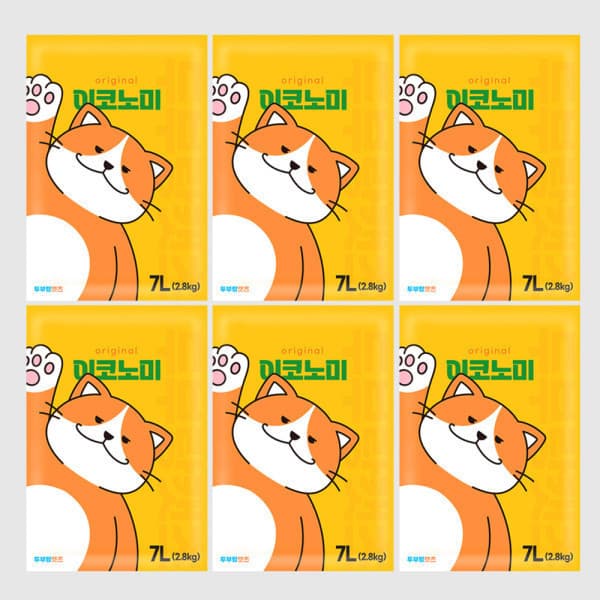 펫네트웍스 두부랑캣츠 이코노믹 오리지날 7L 6개 - 최저가 33,000원