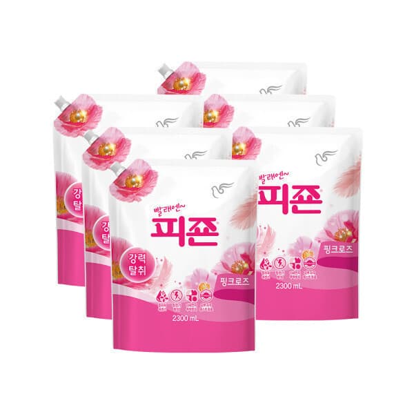 피죤-스타배송 피죤 섬유유연제 리필 2300ml 6개 핑크로즈 - 최저가 32,300원