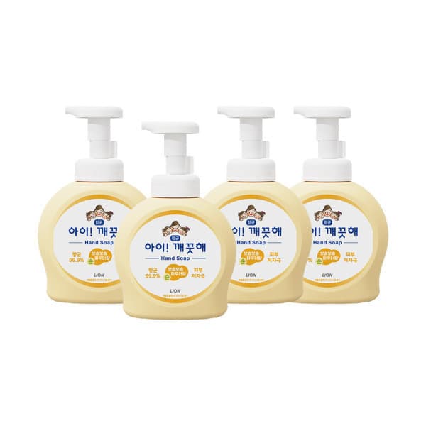 라이온코리아 아이깨끗해 핸드워시 순향 490ml 4개