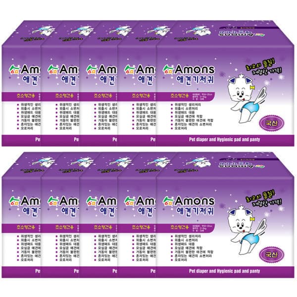 슈퍼스타펫 아몬스 암컷용 애견 기저귀 초소형 100매 1BOX - 최저가 38,000원